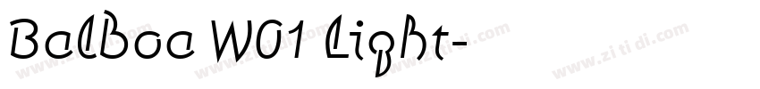 Balboa W01 Light字体转换